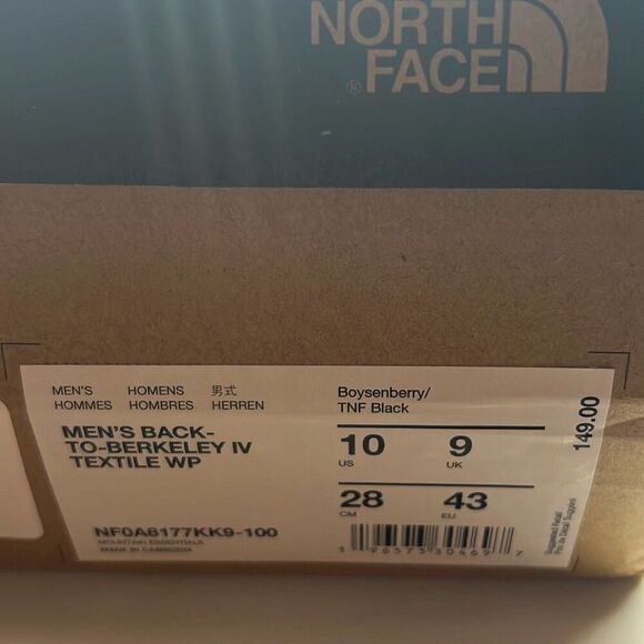 The NORTH FACE BACK-TO-BERKELEY IV TEXTILE BOOT NFOA8177-KK9 Boysenberry- Men 10 - Picture 4 of 14